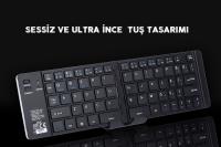 INCA IBK-579BT  BLUETOOTH 3.0 RECHARGEABLE FOLDABLE  SMART  SİLVER  KEYBOARD KABLOSUZ  KLAVYE